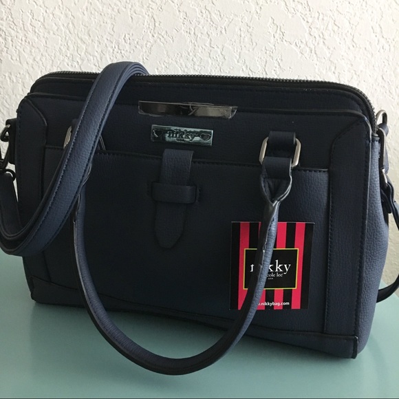 Nicole Lee Handbags - NWT Navy Blue Nicole Lee Sian Eco Leather Satchel